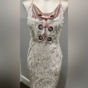 Project RUNWAY Pink Velvet Dress 1st photo smaller size than actual dress